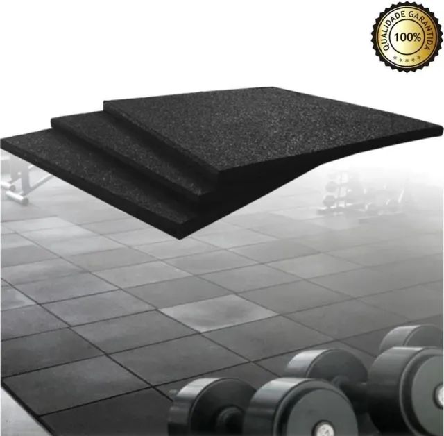 Pisos de Borracha 1X1 - A PRONTA ENTREGA / Crossfit / Academia / Treinos - Foto 2