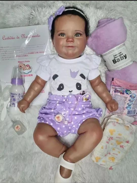 Bebê reborn Maddie Corpo de pano 