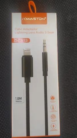Cabo Lightning iphone para p2 auxiliar de audio