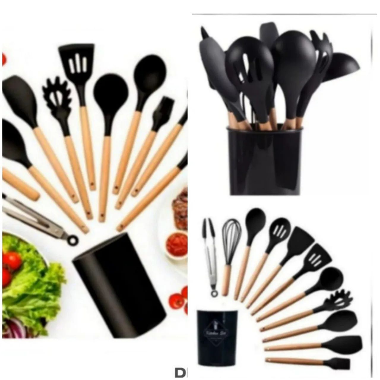 Kit de colheres de silicone <br>Kit de cilicone Com 11 peças <br>Ótima qualidade produtos novos - Foto 3