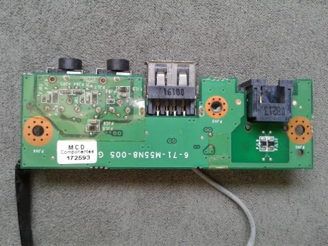 Placa Audio, Usb e Linha Amazon Pc Optimum / 6-71-M55N8-005 - Notebook - Foto 2