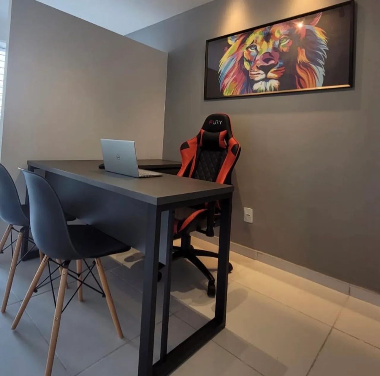 Mesa para escritório Nova em L estilo industrial  - Foto 2