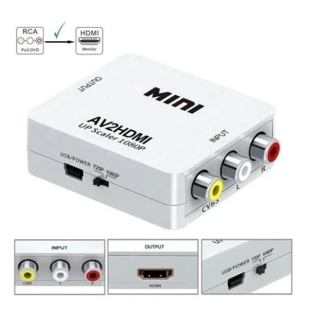 Conversor de Video Rca Av Para Hdmi 