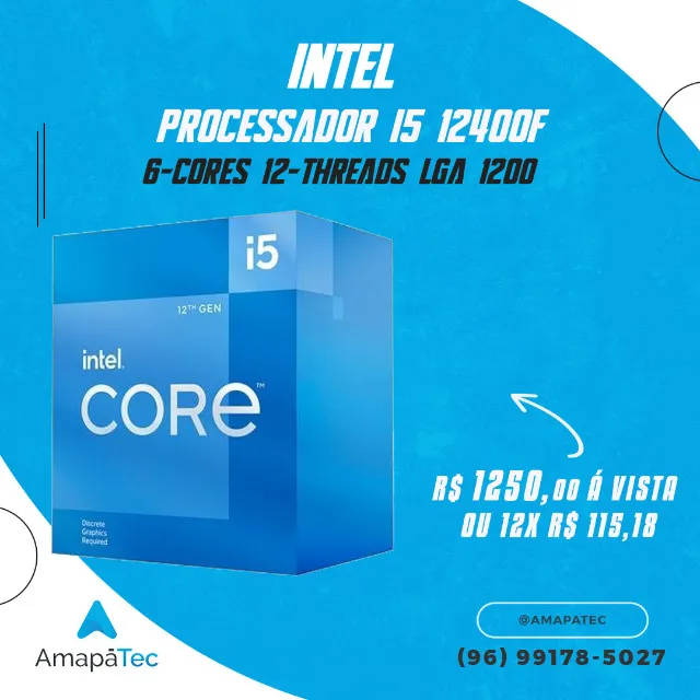 Processador Intel Core i5-12400F