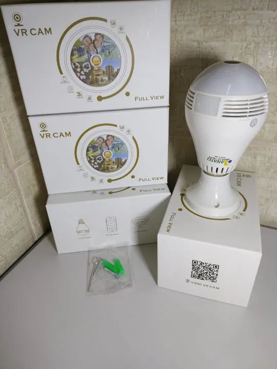 Câmera lâmpada VR 380 de Segurança Residencial 