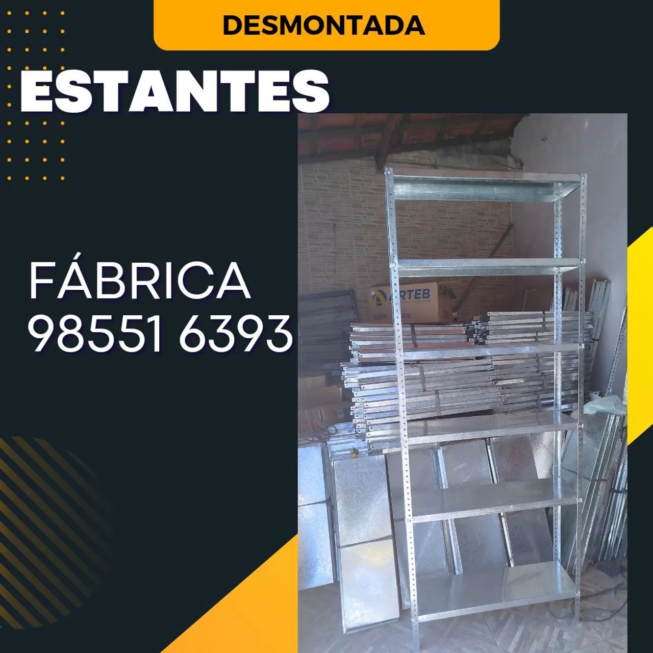 Prateleiras de aço galvanizado não enferruja Novas  - Foto 2