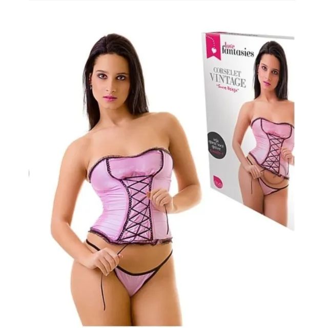 Corselet Rosa Vintage E Uma Calcinha. - Foto 3