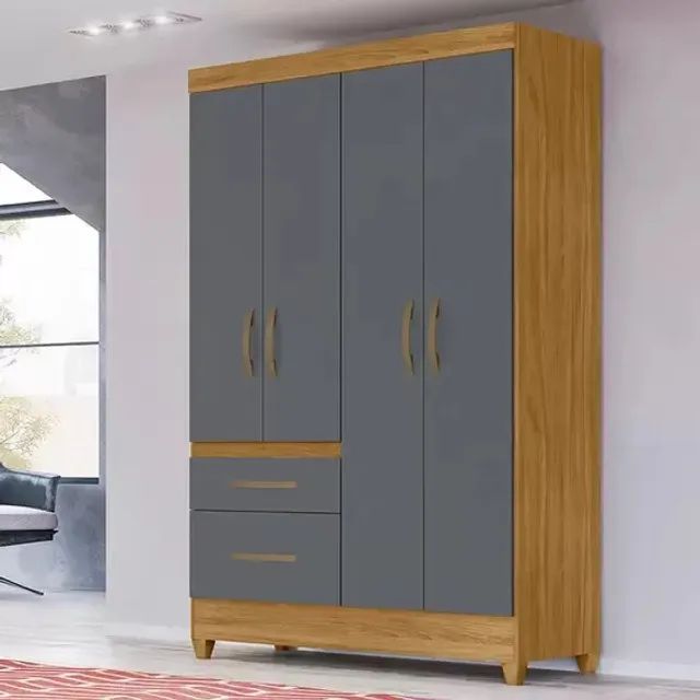 Guarda Roupa 4 portas Solteiro Novo Montagem Gratuita