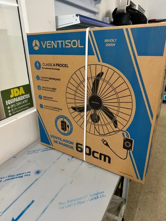 Ventilador comercial de parede 60 cm - potência 200 watss - 1 ano de garantia - ventisol - Foto 2