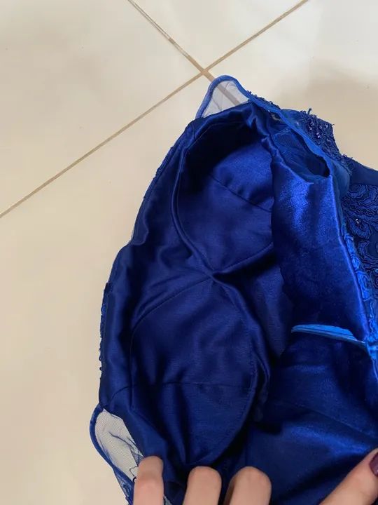 Vestido azul royal, tamanho 34  - Foto 3
