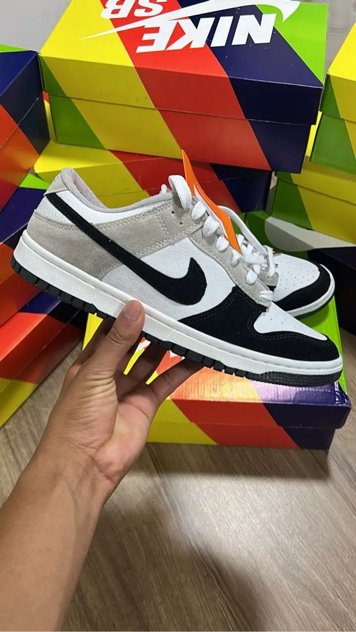 Nike Dunk Low - Branco, Preto e Cinza - Foto 2