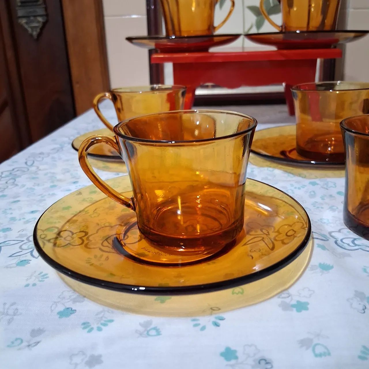 Jogo café Duralex  11 peças, praticamente  novas - Foto 6