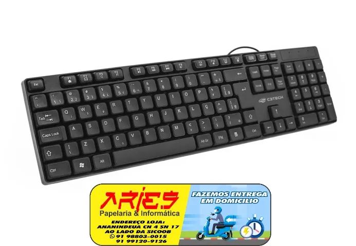 TECLADO USB MULTIMÍDIA C3TECH KB-M10BK ABNT264312830554371120