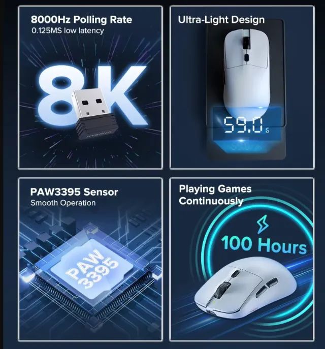 Mouse Gamer Kysona M617 8000hz - Foto 5