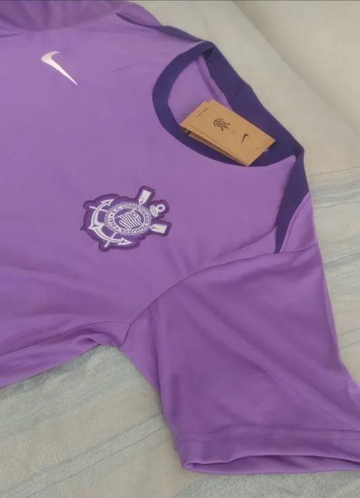 Camisa do Corinthians Roxa Modelo Novo Tamanhos disponíveis P / M / EGG - Foto 3