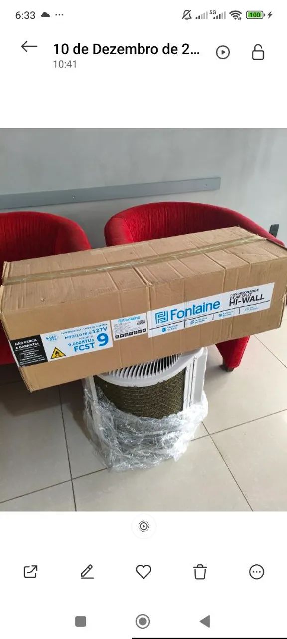 Ar Split Fontaine 9000 BTUs - *127V* + Novo + Nota + Garantia+ Cartão 12x!! - Foto 2