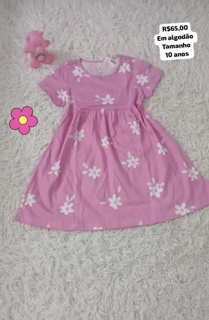 Vestido infantil em algodão conforto e qualidade 
