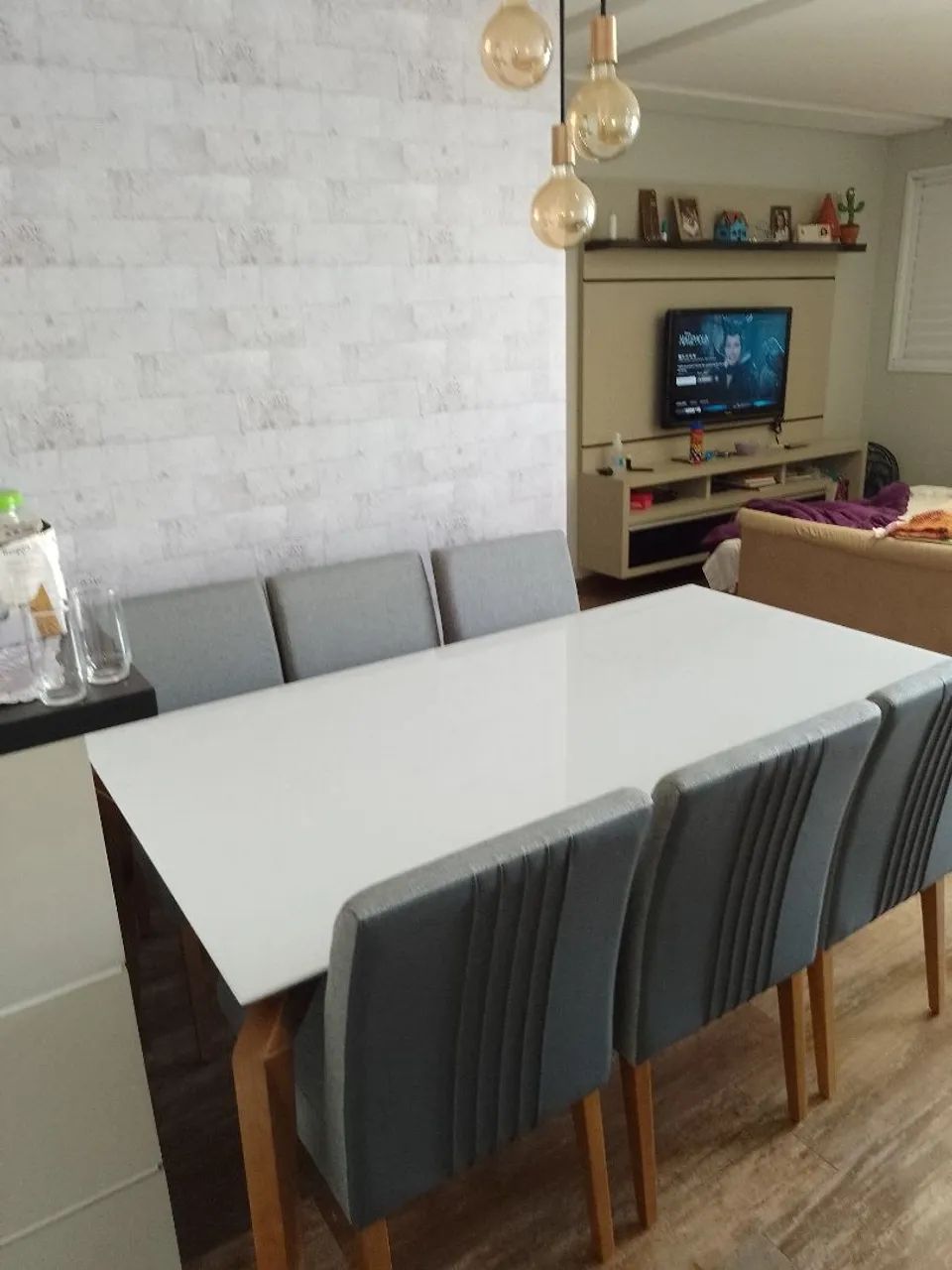 Mesa de jantar em laca e vidro 6 lugares - Foto 2