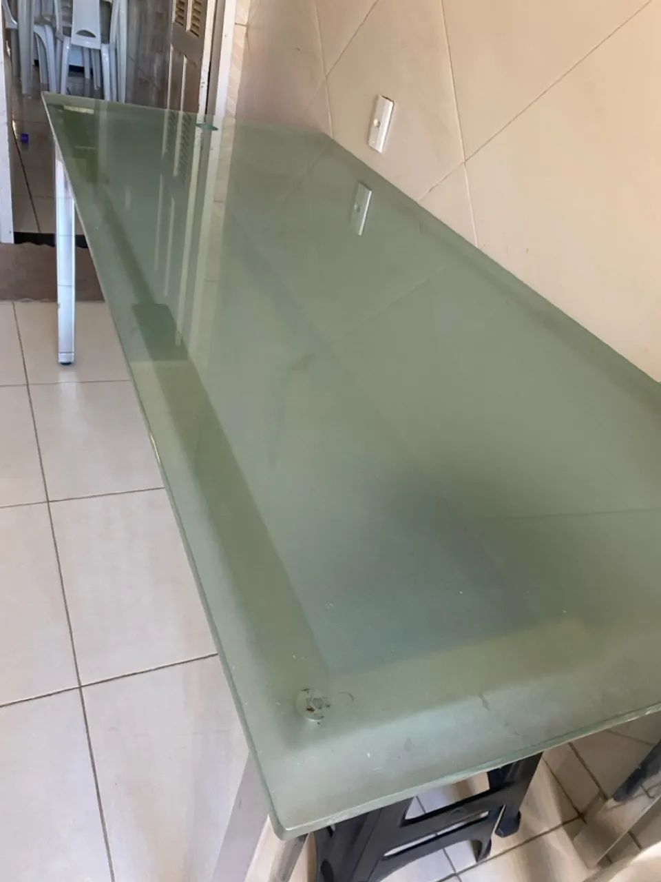 Mesa inox com tampo de vidro - Foto 5