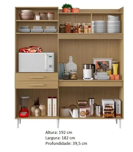 Armário de Cozinha 5 Portas 2 Gavetas Novo Entregamos em 24h - Foto 2