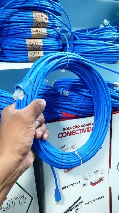 CABO DE REDE INTERNET CAT6 100% COBRE 5,10,15,20,25,30,40,50 METROS  - ENTREGA GRÁTIS  - Foto 6