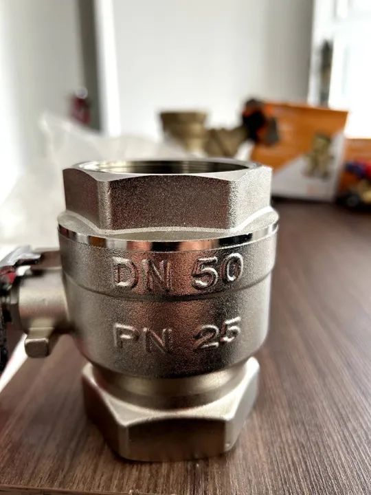 Registro Esfera Em Metal 2'' Polegadas Vazão Total Pn25 Dn50