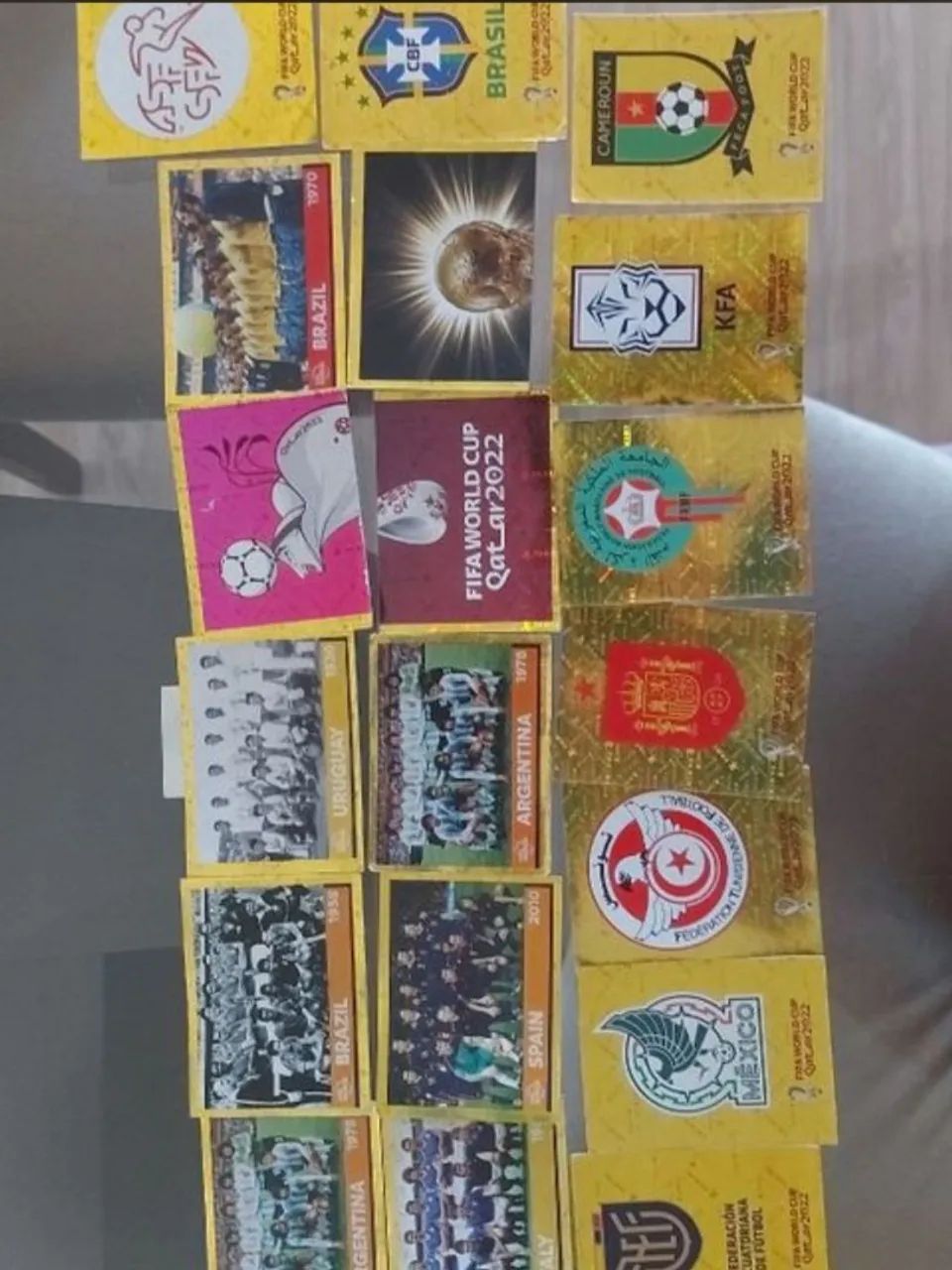 Figurinhas Douradas Copa do Mundo 2022 