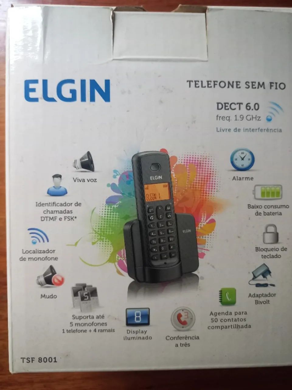 2 Telefones sem fio Elgin modelo TSF8001 - Foto 3