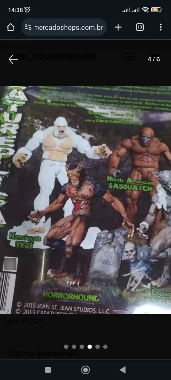 Creatureplica horrorhound werewolf lobisomem  - Foto 5