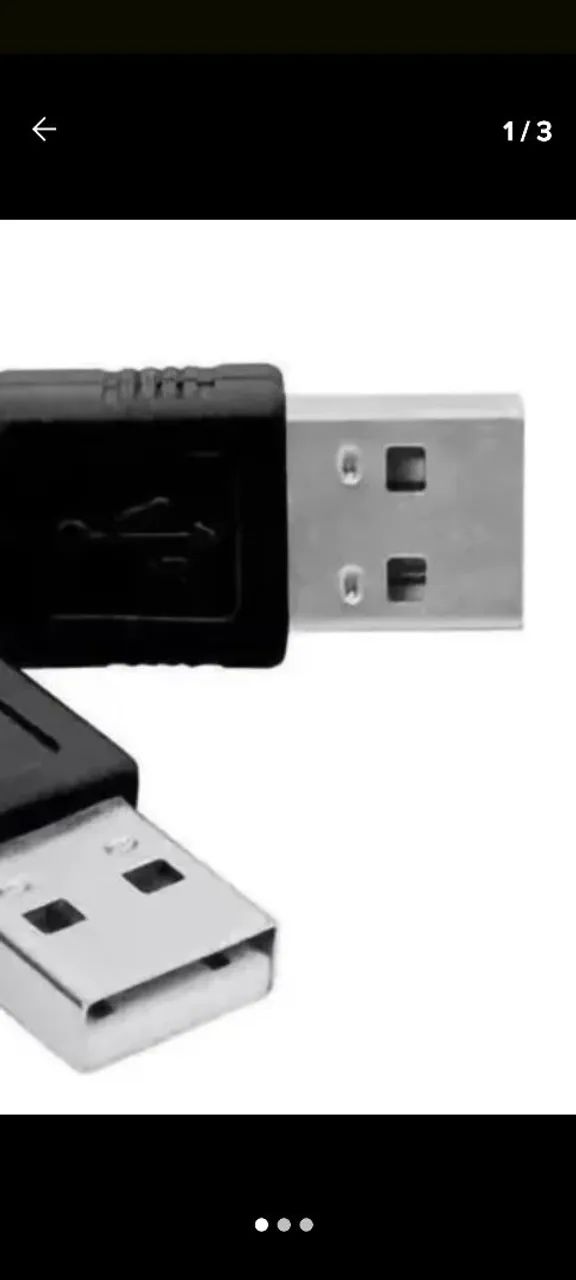 Cabo extensão USB x USB Conector Macho 2 pontas - Foto 2