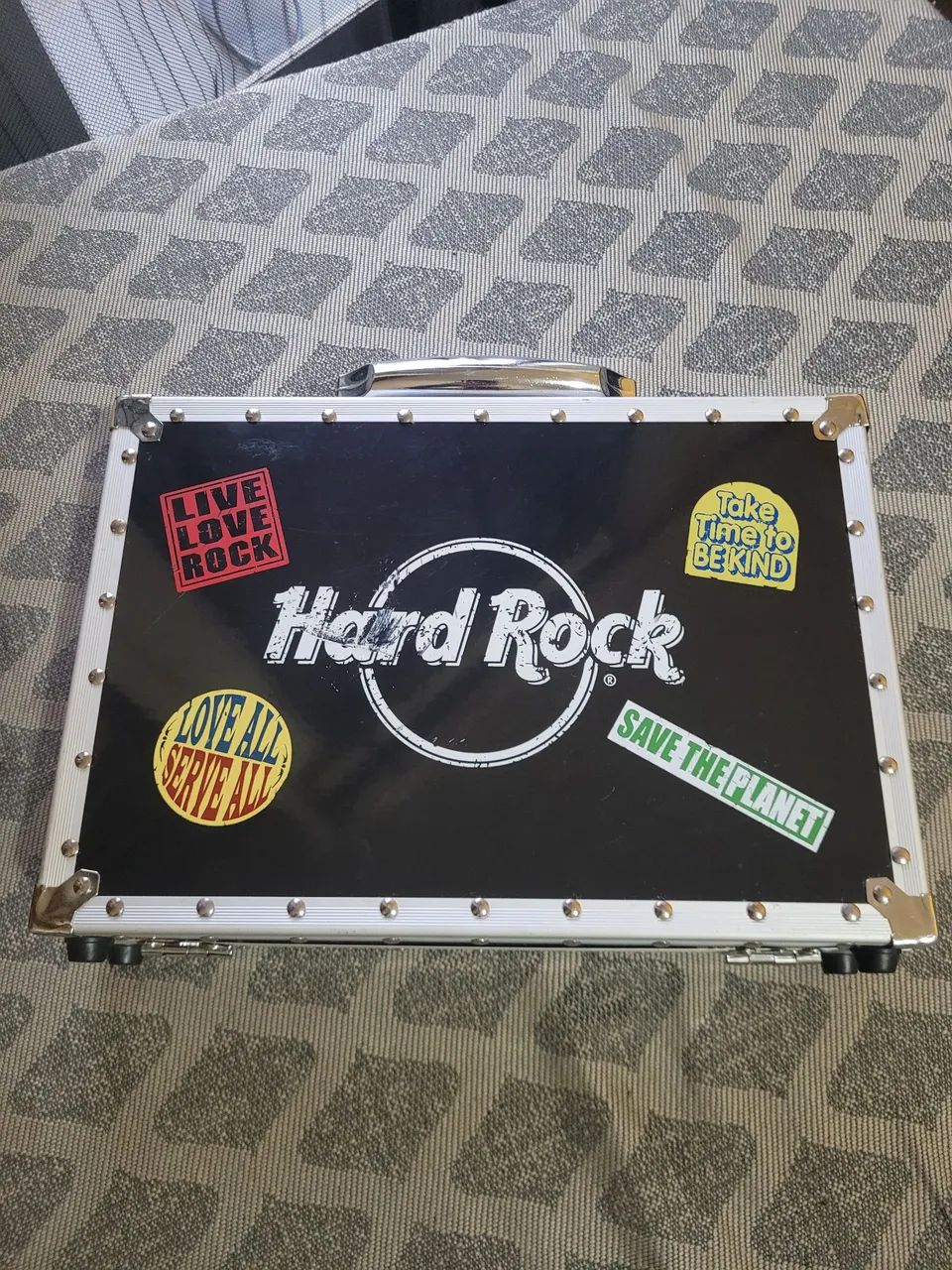Maleta de Poker Hard Rock Original Importado Raro - Foto 3