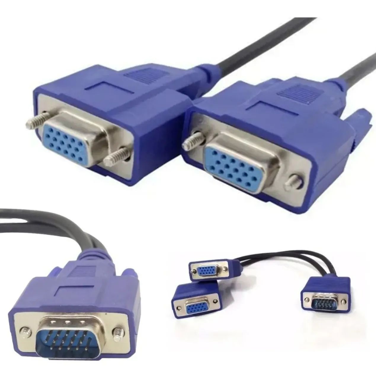 Cabo Adaptador VGA para Duas Telas - Foto 2