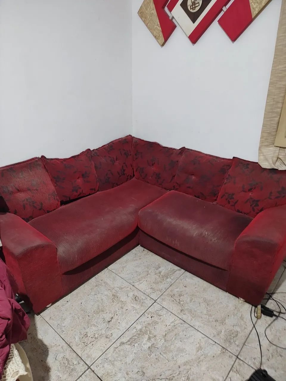 Sofá em L 5 lugares