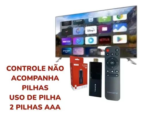 Lacrado Aparelho Streaming Stick Android Tv Stick 4k Google Assistente Tomate MCD-123 - Foto 5