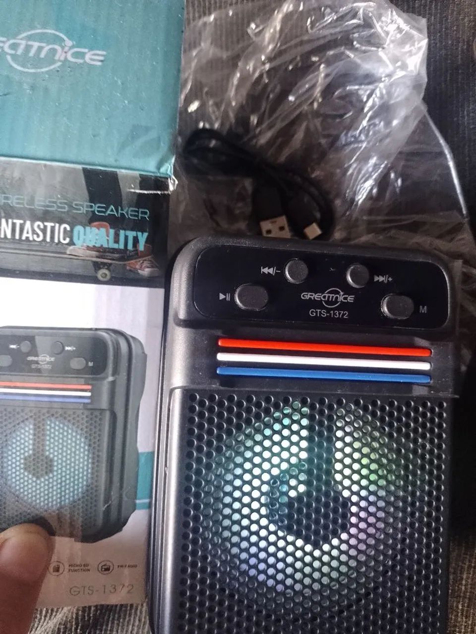 Caixa speaker bluetooth, cartão,pen drive e rádio  - Foto 3