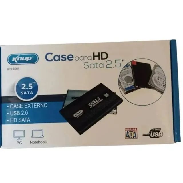 Case Para Hd Externo Sata 2,5 Usb 2.0 Metal Slim  - Foto 3