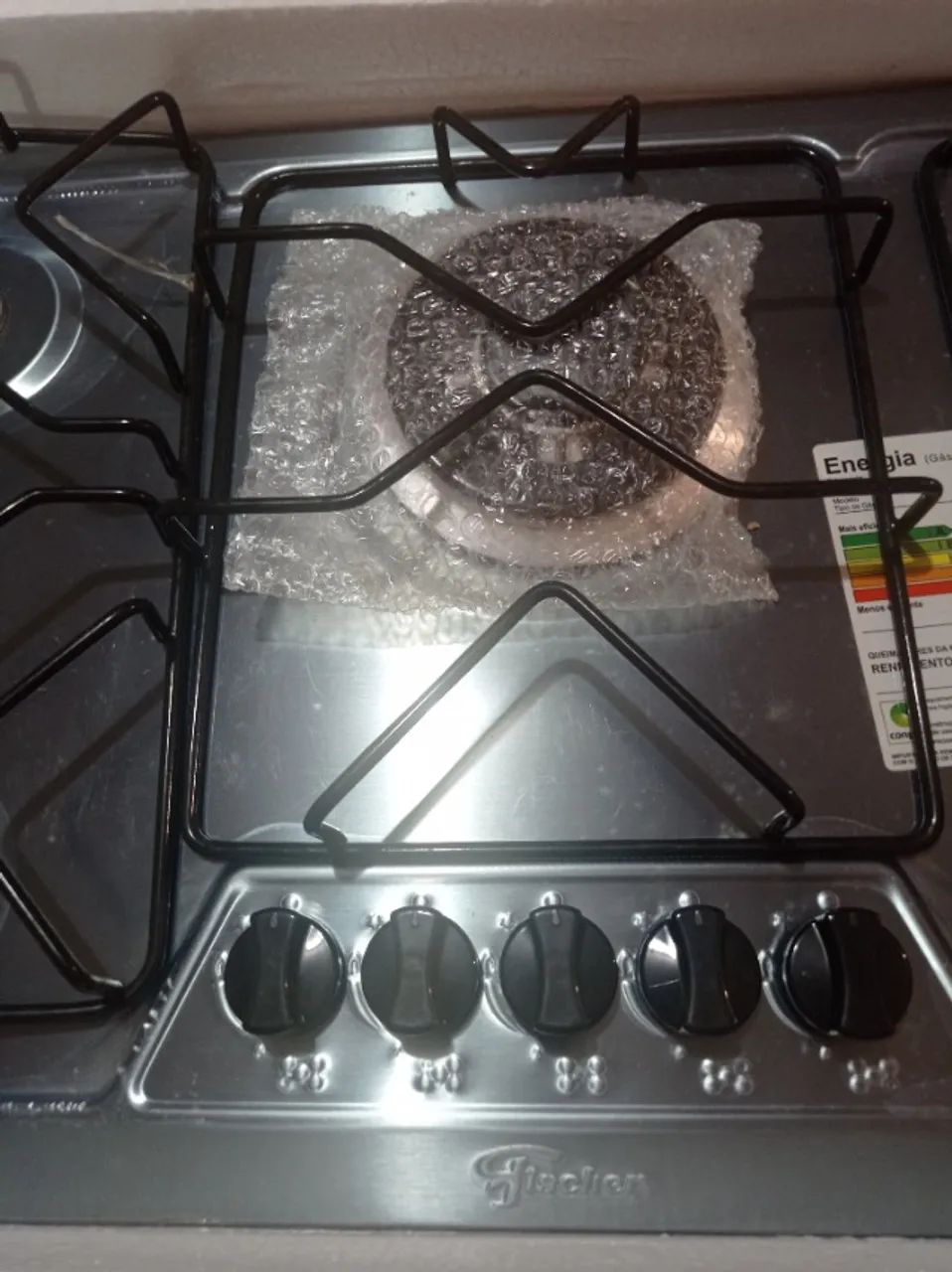 Cooktop Fischer 5 Bocas Gás - Mesa Inox | Novo e com Ótimo Preço! [DF ou Gyn]  - Foto 4