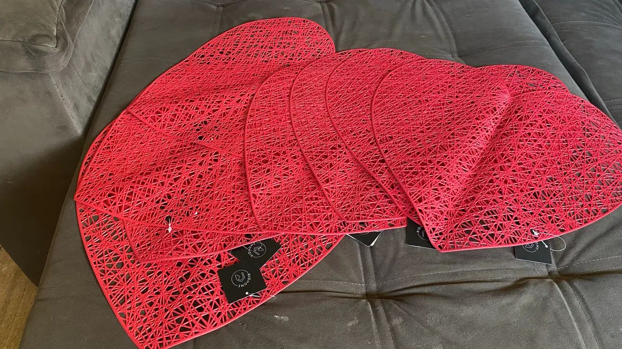 Jogo para mesa lugar americano em PVC formato coração  - Foto 5