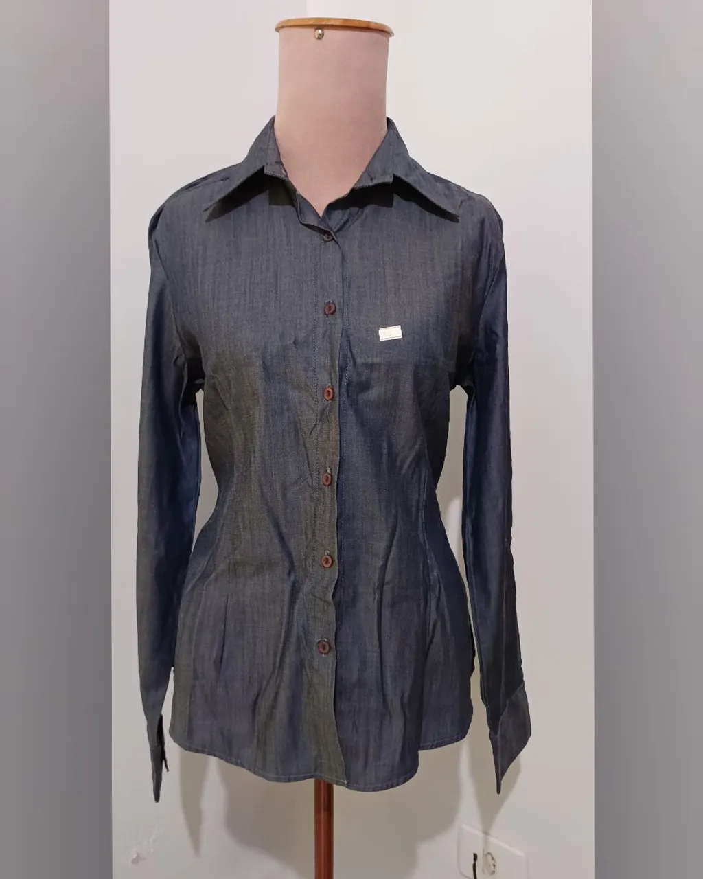 Camisa Jeans Feminina Elegante