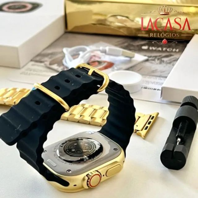 Relógio Ultra GOLD - Inteligente e Luxuoso C/ CAIXA - Foto 2