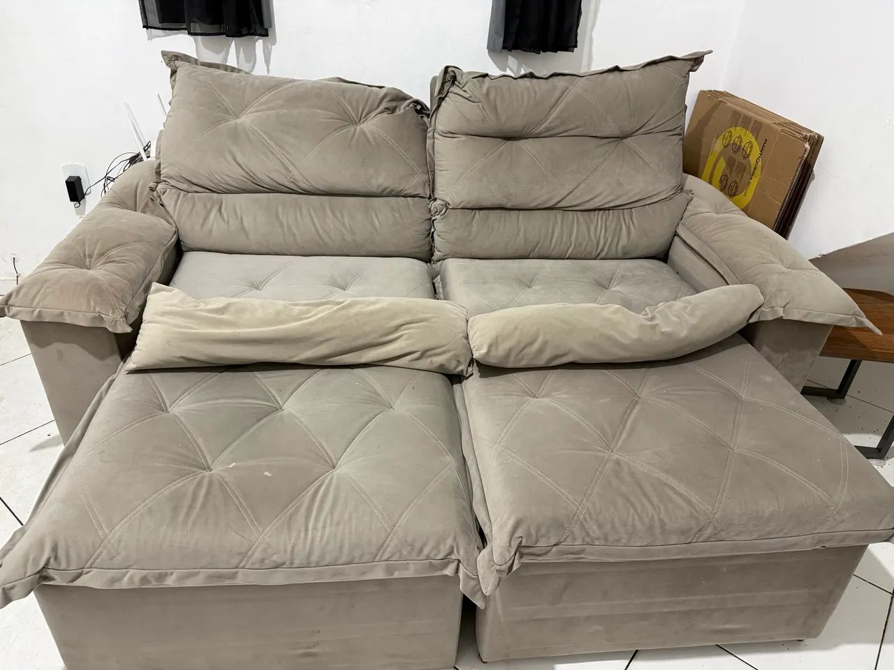 Beige Reclining Sofa64717834875009121