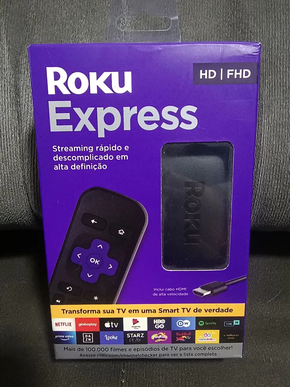 Roku em excelente estado de uso, completo na caixa 