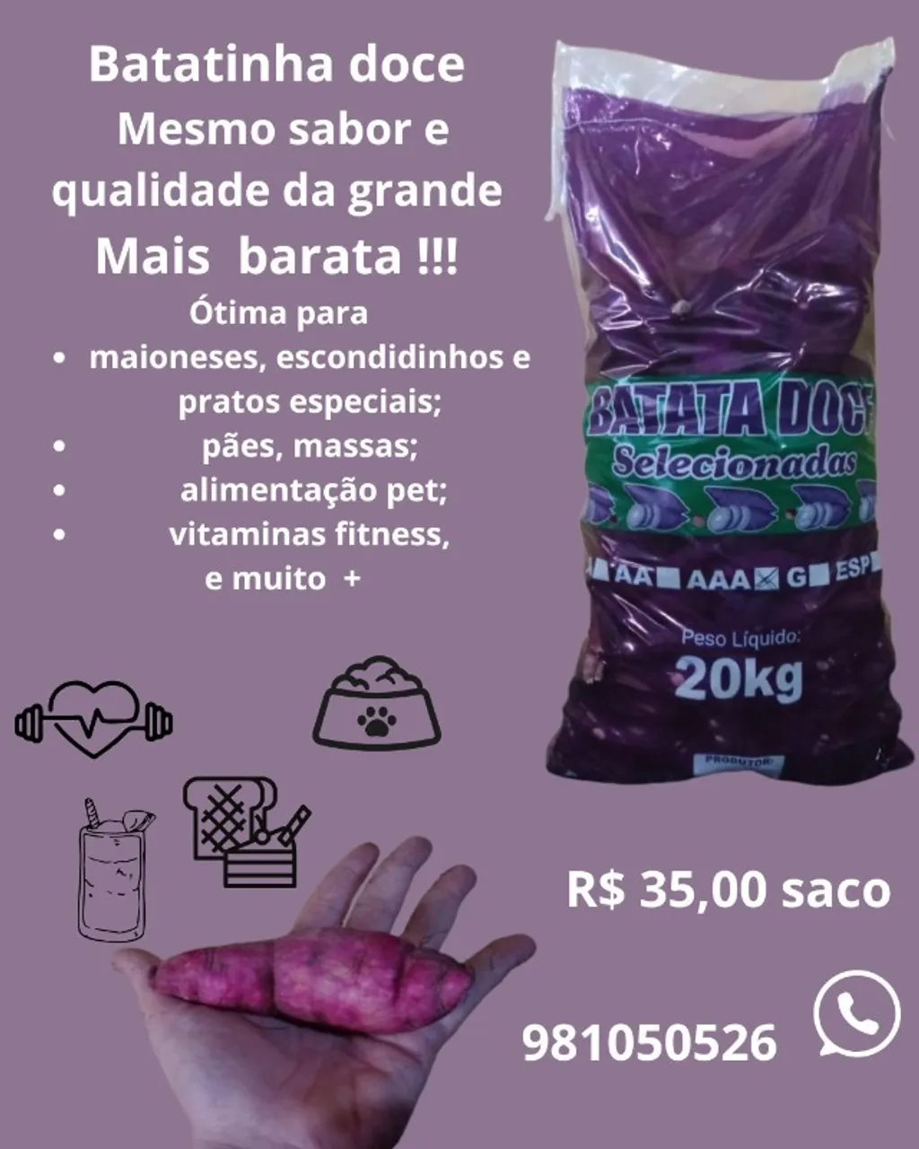 Batata doce pequena