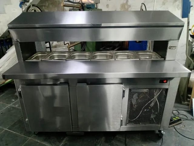 CONDIMENTADORA COM PISTA NO TAMPO E PISTA ELEVADA COM TAMPA ÚNICA PARA FOOD TRUCK OU DECK - Foto 5