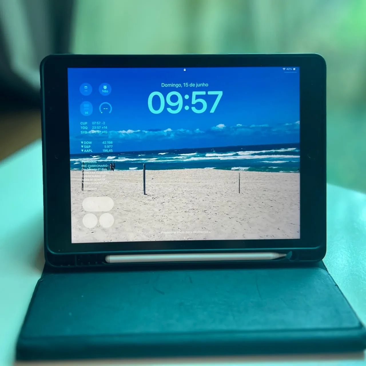 iPad Cinza 8 com caneta e Capa Protetora - Foto 4