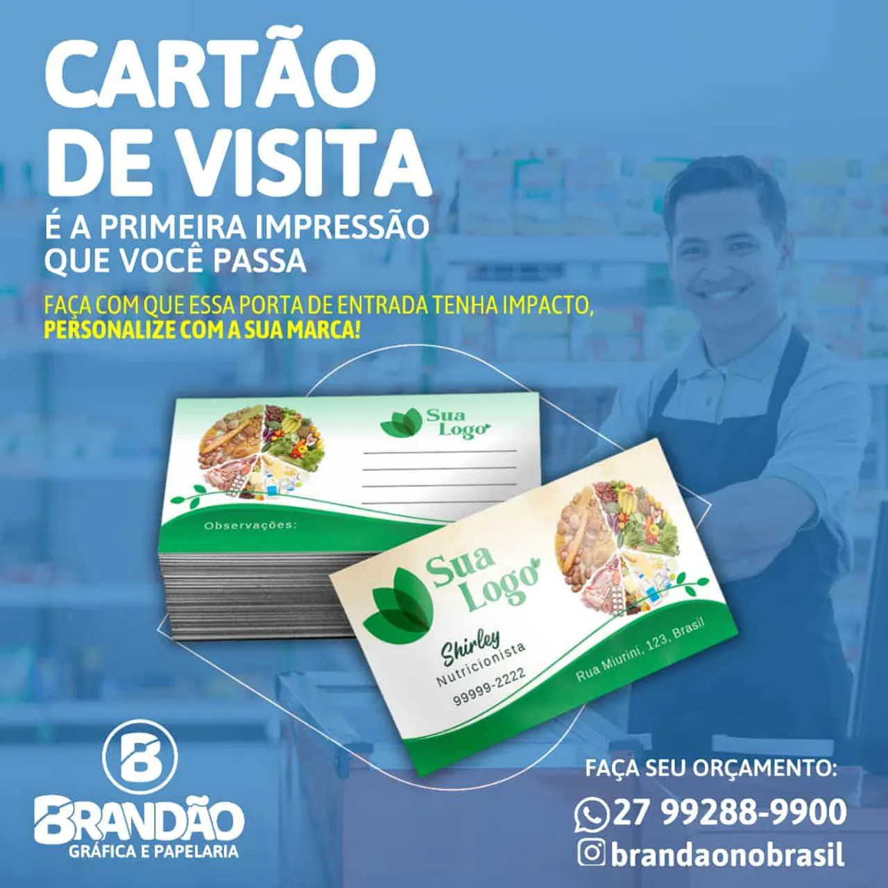 Cartão de visita / Cartão Fidelidade | Brandão