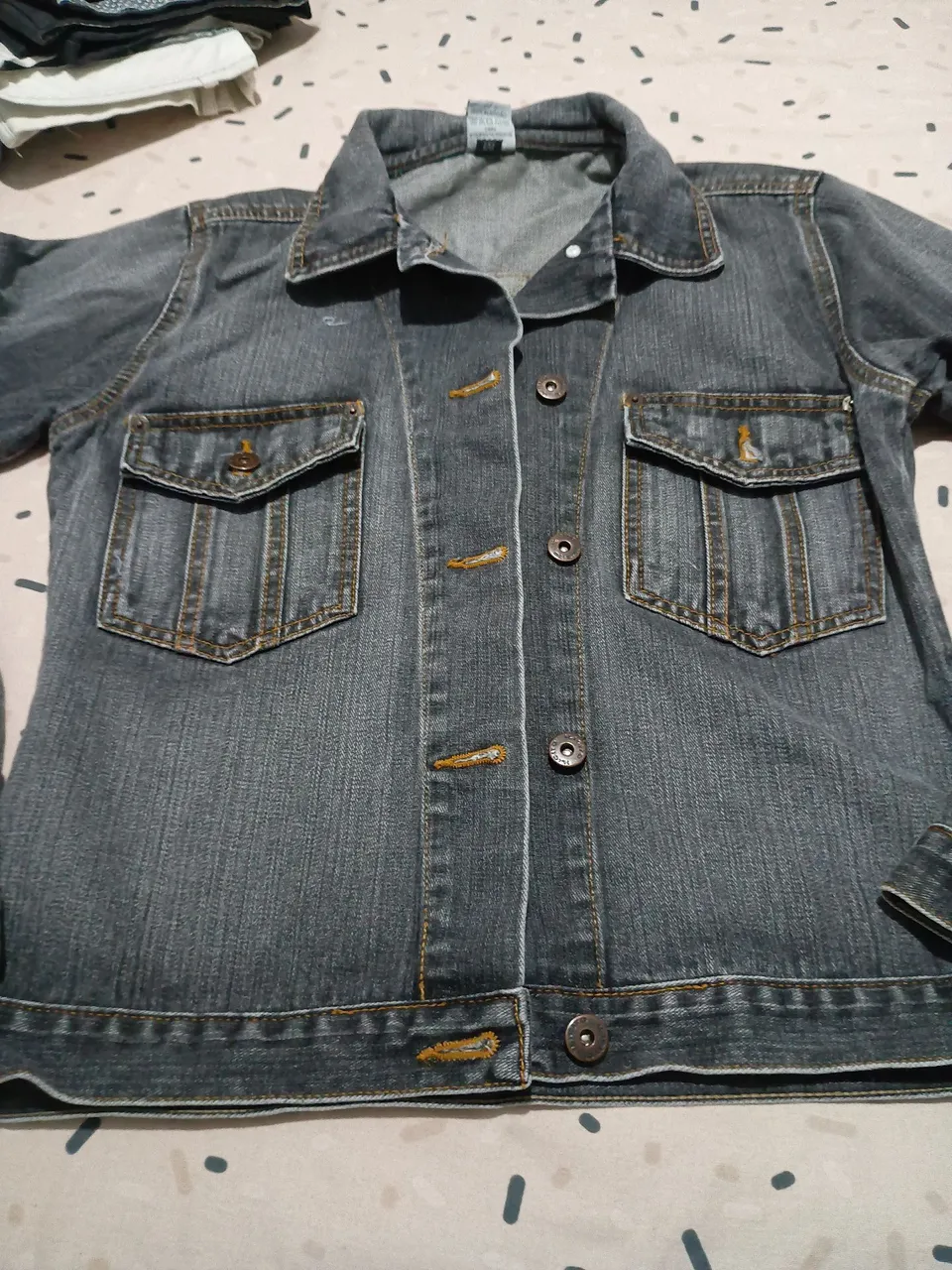 Jaqueta Jeans Cinza