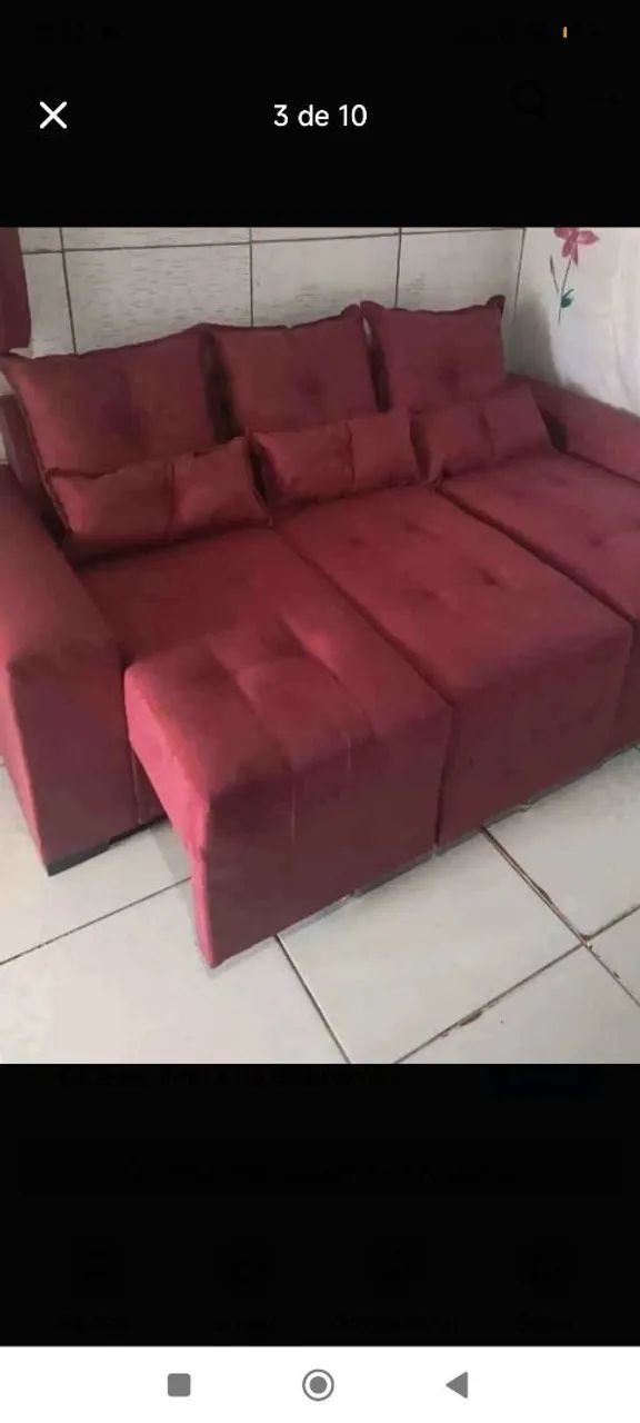 Sofá 2 metros retráteis com frete  - Foto 2