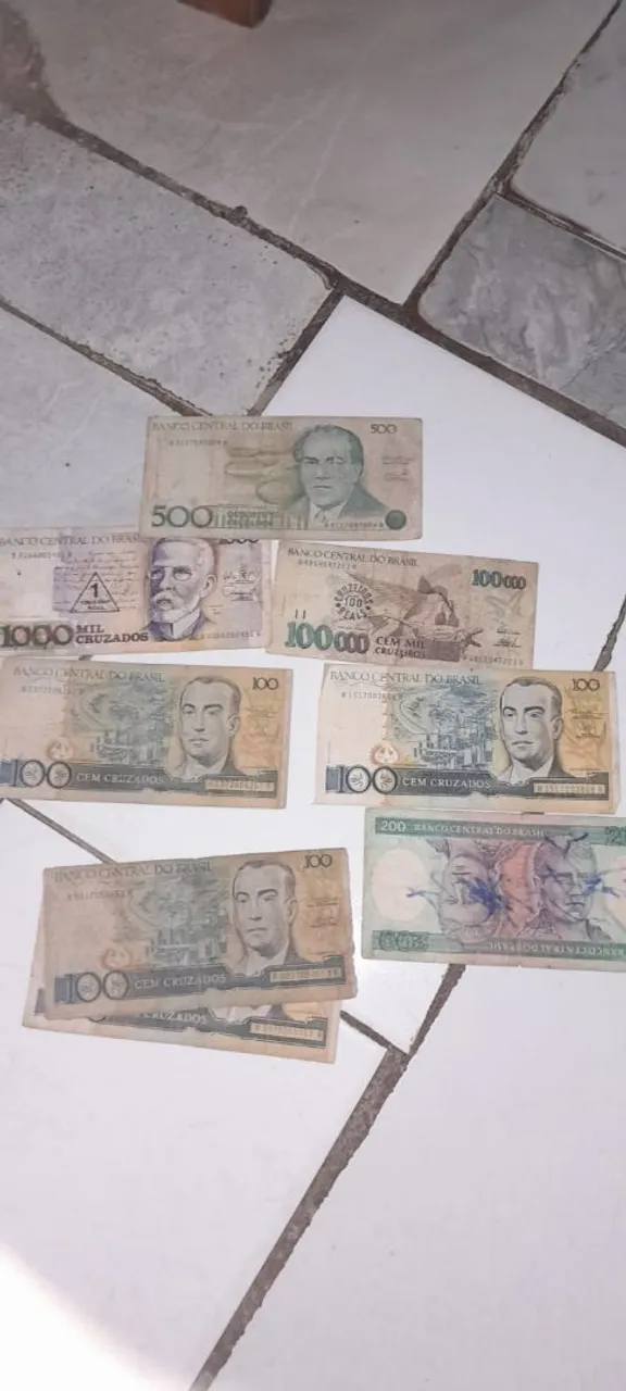 Cédulas antigas de Cruzeiros