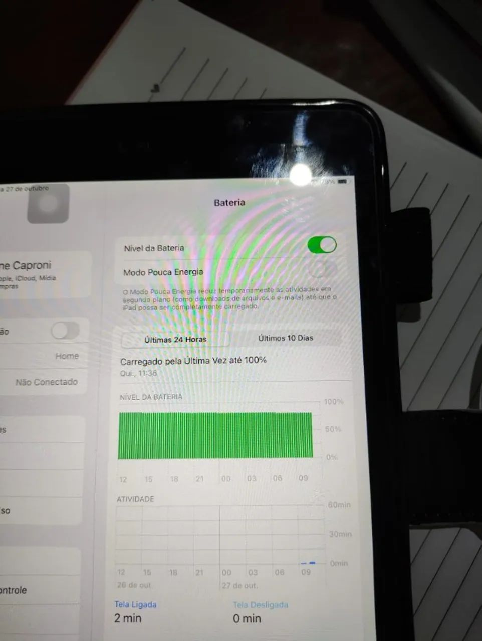 Ipad mini 128Gb + carregador + capinha  - Foto 5